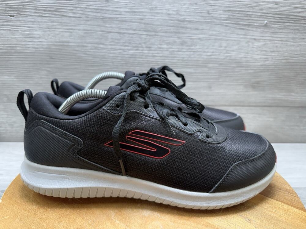 Men 9.5 Skechers Go Golf Max Fairway 4 214081WW Men's Black Red Golf Shoes Sm